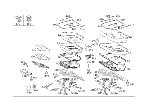Rear Seat Cushion, Rear Seat Bench Folding for 2006 Mercedes-Benz E320 #0