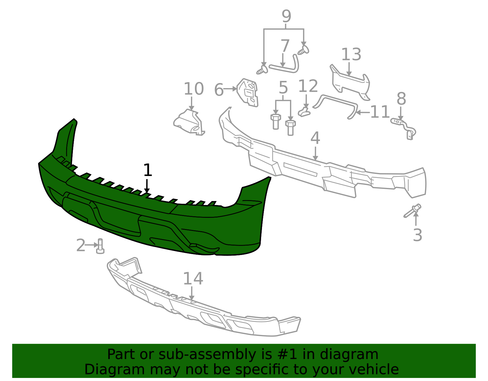 2003-2006 Chevrolet Avalanche 1500 Front Upper Bumper Cover 12335679 ...