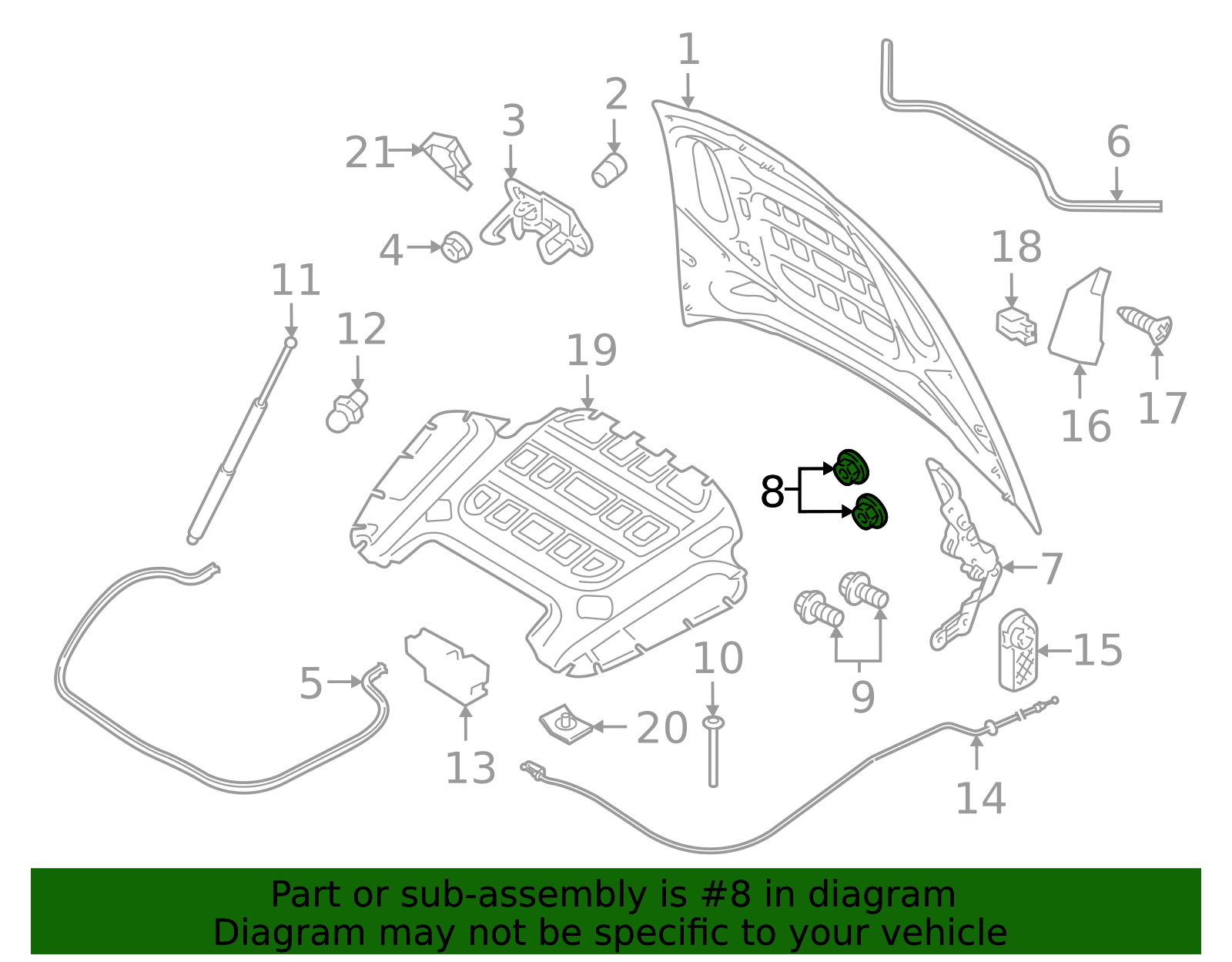 Hinge Nut - Porsche (N-907-611-03)