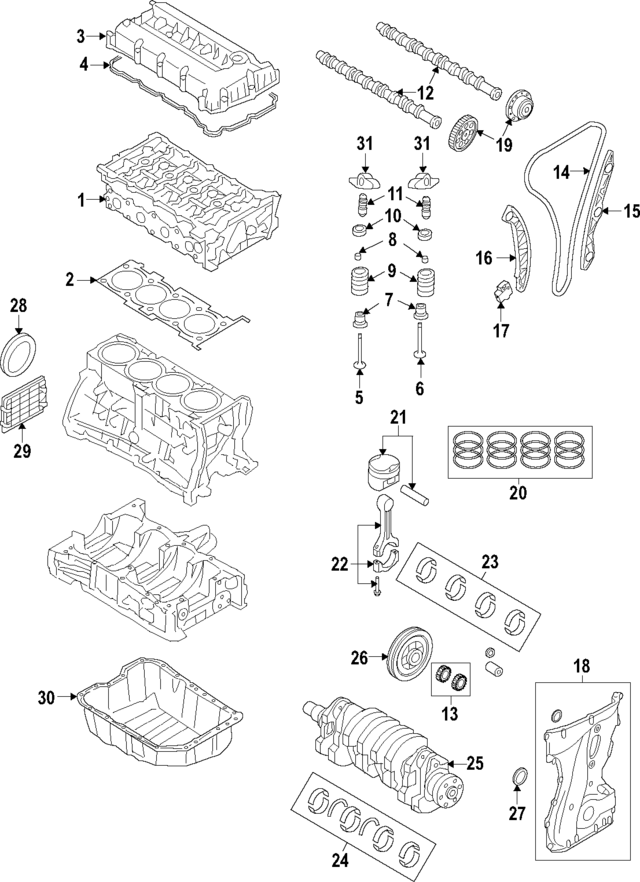 241002E000 - : Engine Camshaft for Hyundai Image