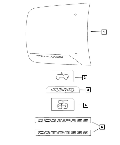 Decals and Tape strips for 2026 Jeep Compass #0