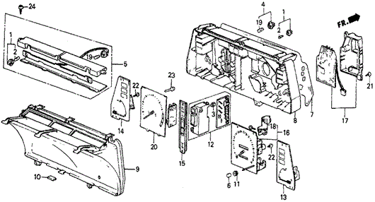 Meter Components (NS) for 1987 Honda Civic #0