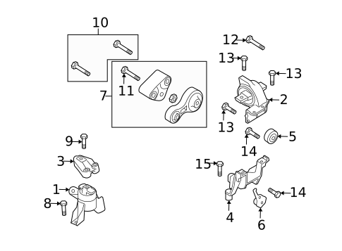 Engine & Trans Mounting for 2012 Mazda 6 #0