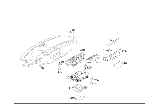 Wood Covering of Instrument Panel Pigeonhole and Ashtray for 2007 Mercedes-Benz CLS550 #0