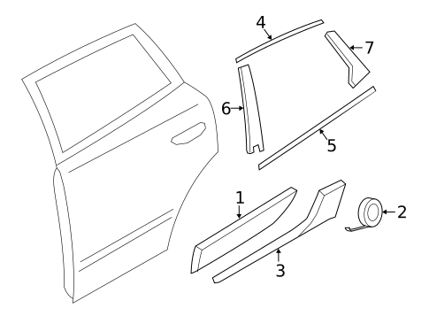 Exterior Trim - Rear Door for 2020 Porsche Macan #0