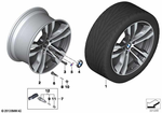 36117846788 - : Gloss-Turned Light Alloy Rim 36907111 for BMW Image