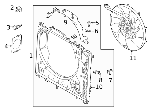 Cooling Fan for 2023 Land Rover Defender 90 #0