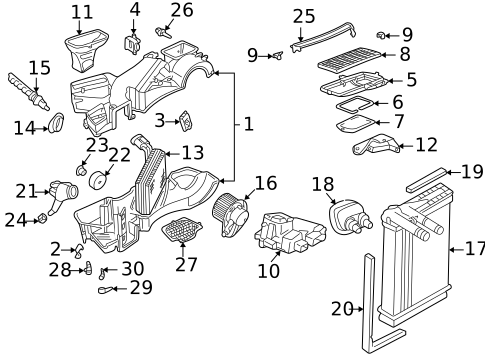 HVAC Case for 2002 Volkswagen Passat #0