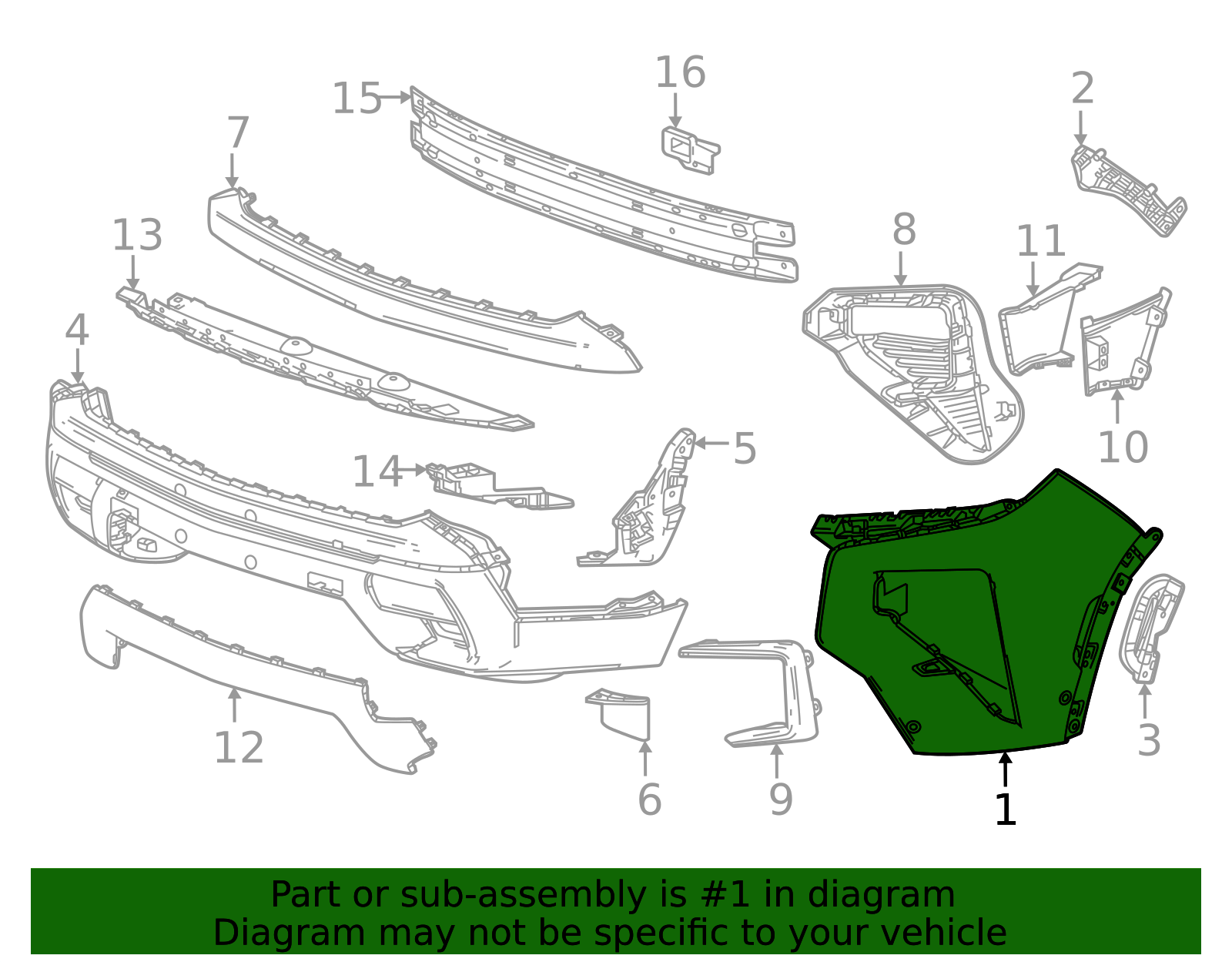 26501640 2024 Chevrolet Traverse Bumper Cover 26501640 GM | GMPartsDirect.com