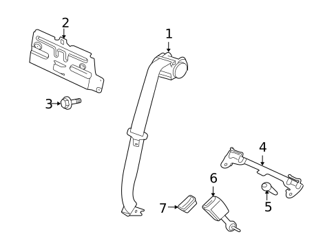 Seat Belt for 2008 Jaguar XK #2