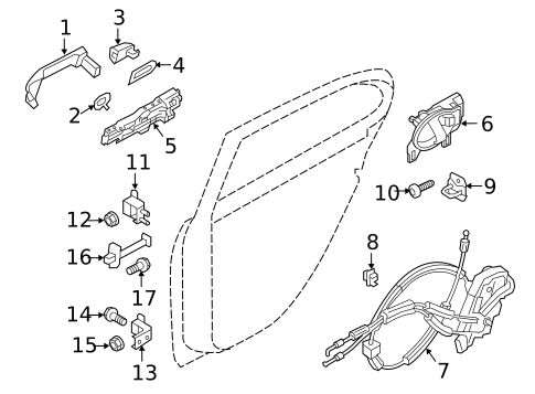 Rear Door for 2015 Nissan Versa Note #1