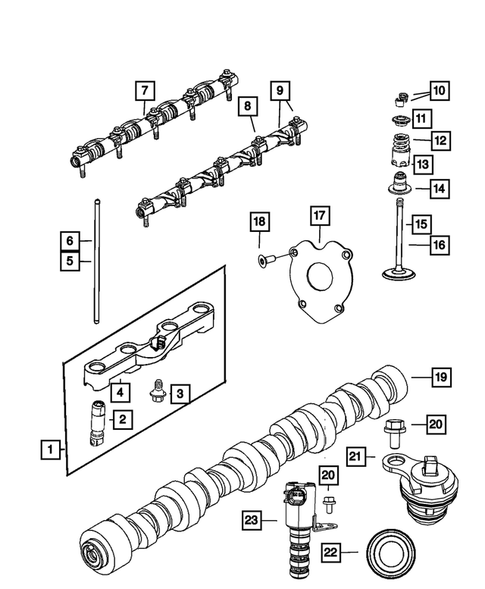 Camshaft and Valve for 2009 Dodge Ram 2500 #0