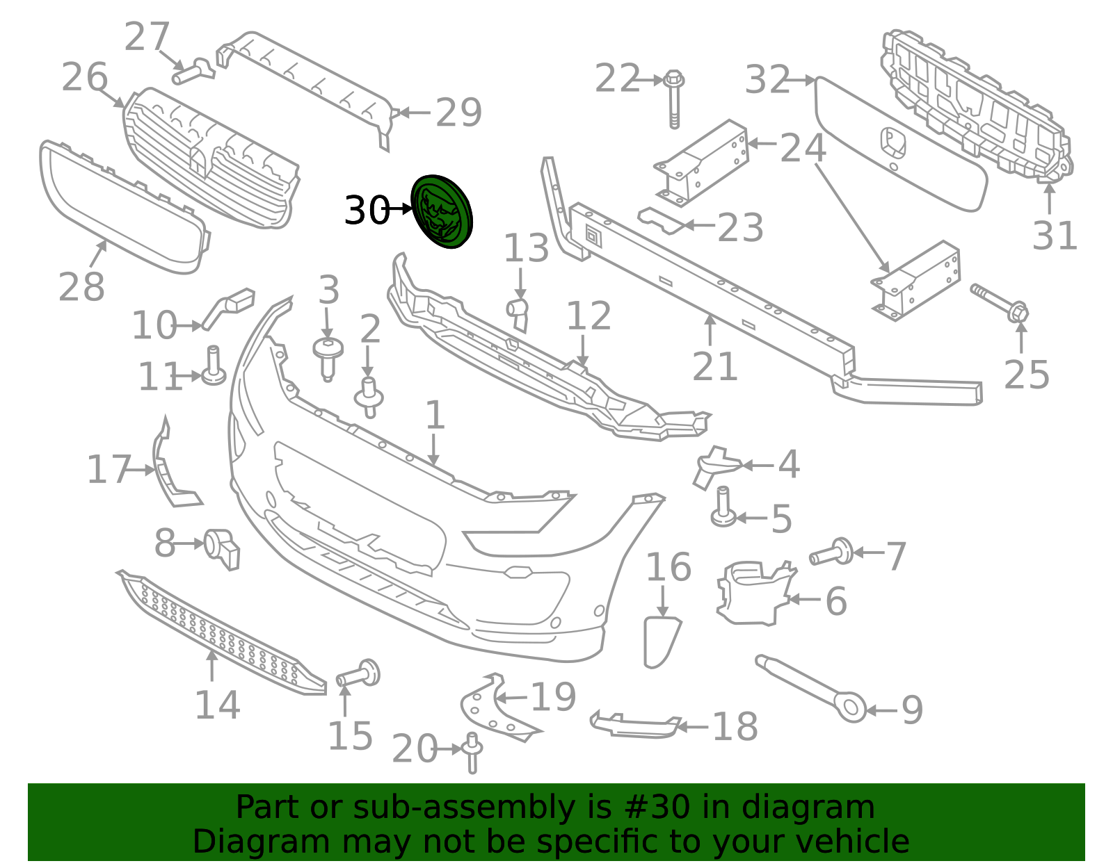 2018-2024 Jaguar Ornament J9C5647 | OEM Parts Online