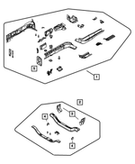 5076004AB - Frames and Bumpers: Frame Front Rail, Right for Mopar Image