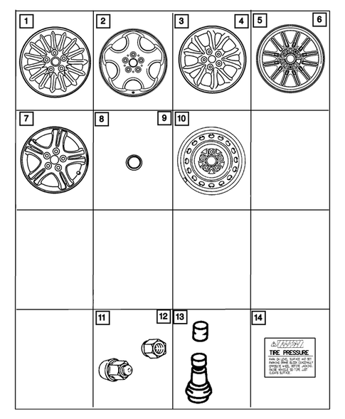 Wheels and Hardware for 2001 Chrysler 300M #0