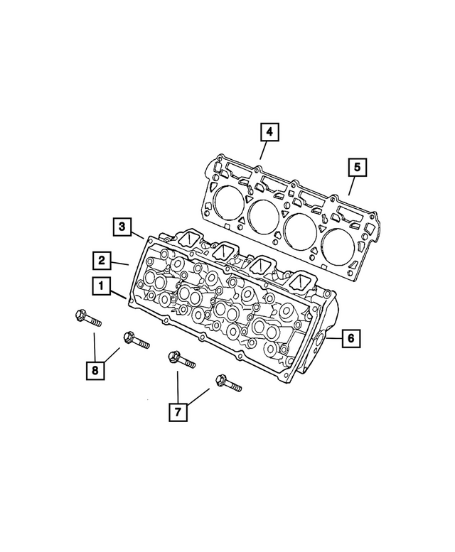 « 68280502AF – 5.7L Gas; Engine : Cylindre Culasse, Partiellement Usiné pour Mopar Image »