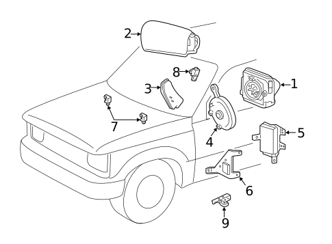 Air Bag Components for 1999 Ford Ranger #0