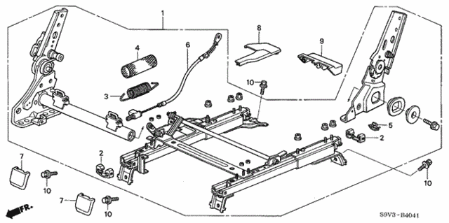 Middle Seat Components (R.) ('03) for 2003 Honda Pilot #0