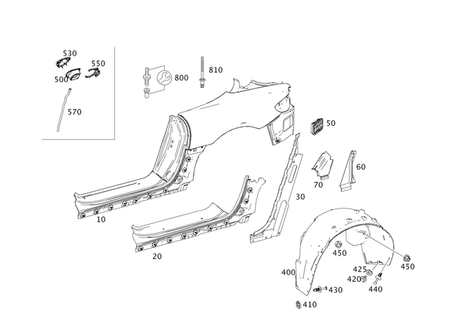 1976370142 - : Tank Filler Recess for Mercedes-Benz Image