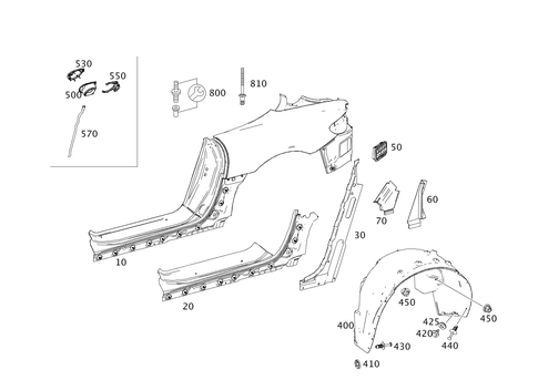 Rear Fender for 2011 Mercedes-Benz SLS AMG #0