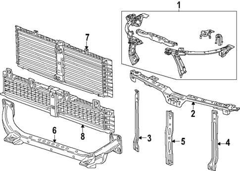 Radiator Support for 2024 GMC Acadia #0
