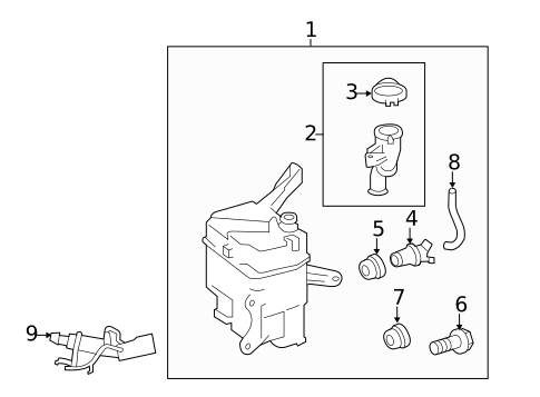 Washer Components for 2016 Lexus CT200h #1