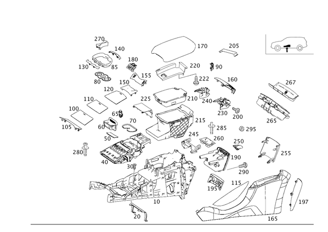 990909264 - Panelling: Expansion Rivet for Mercedes-Benz Image