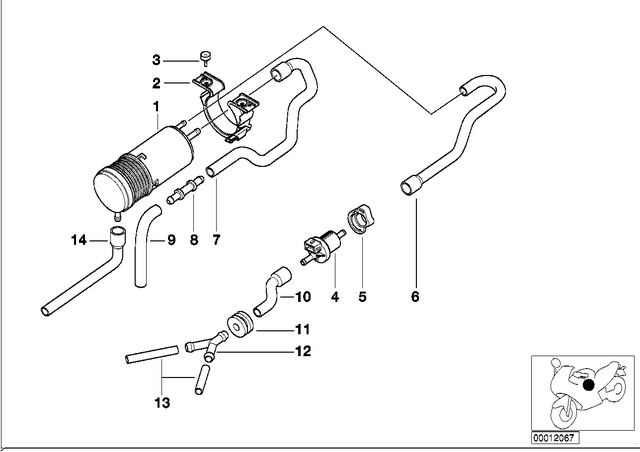 16111341101 - : Fuel Hose for BMW-Motorrad Image