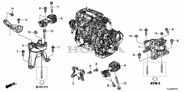 Engine Mounts (2.4L) for 2019 Honda CR-V #0