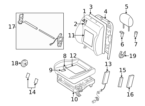 Front Seat Components for 2007 Subaru Forester #0