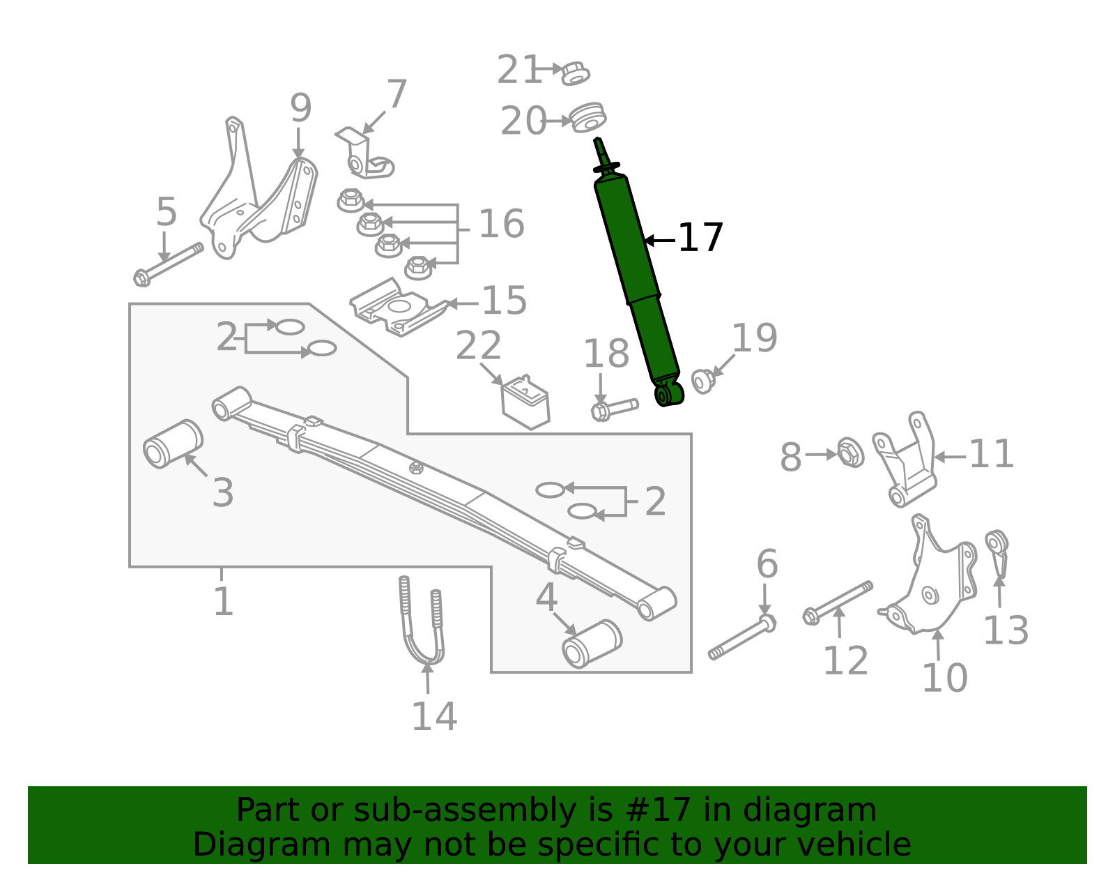 2008-2014 Ford E-150 | Shock Absorber | 8C2Z-18125-A | Walls' Ford Parts