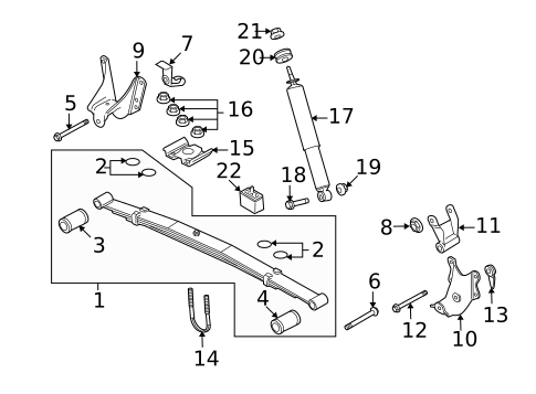 Rear Suspension for 1998 Ford E-250 Econoline #1