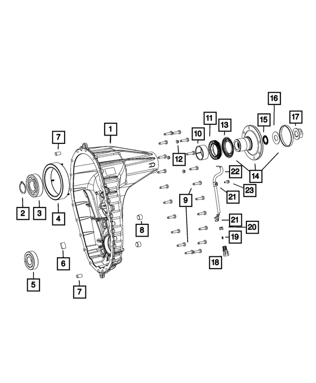 « 68161328AA – Transfer Case and Power Transfer Unit : Arbre Secondaire Palier pour Mopar Image »