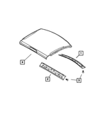 55275801AA - Body Sheet Metal Except Doors: Roof Front Header for Dodge: Ram 1500, Ram 2500, Ram 3500 Image