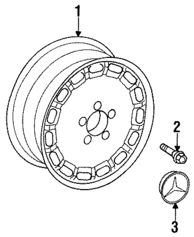 1244001802 - Suspension: Wheel for Mercedes-Benz Image