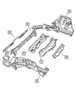 68070895AD - Frame, Bumper and Fascia: Rear Floor Crossmember for Fiat: 500 Image