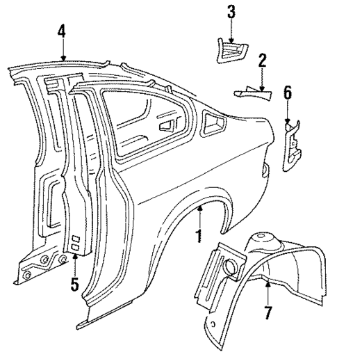 Quarter & Rear Body Trim for 1984 Isuzu I-Mark #0