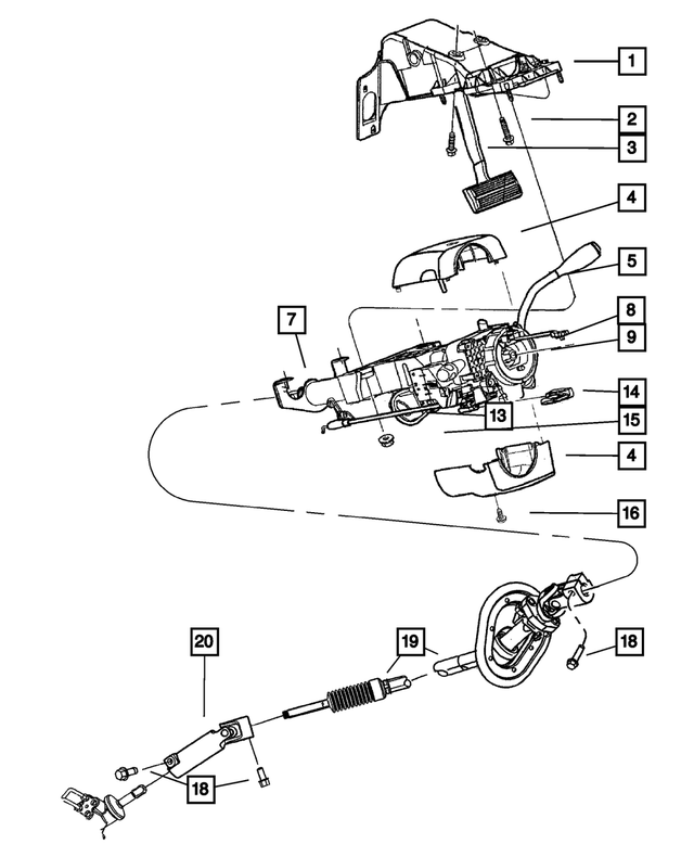 5GE10DX9AE - Steering: Steering Column Shroud for Mopar Image