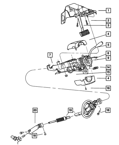 Steering Column for 2005 Dodge Ram 1500 #0