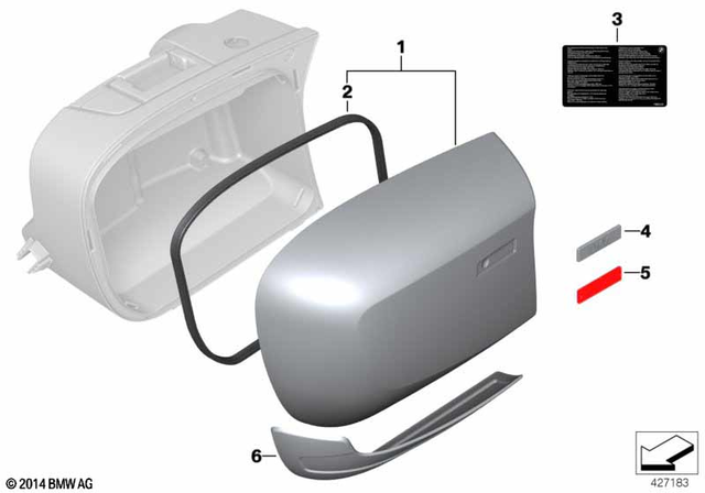46547708754 - Frame and Mounting Parts: Cover, Right, Primed -  for BMW-Motorrad Image