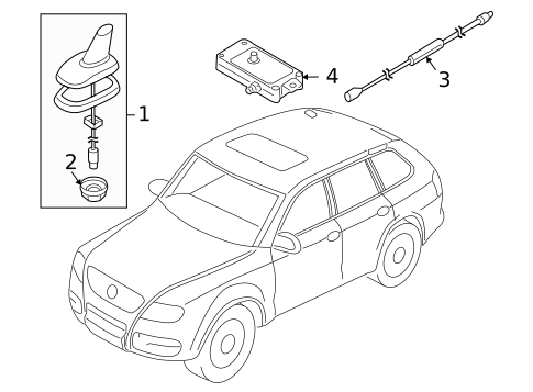 Antenna & Radio for 2008 Volkswagen Touareg #0