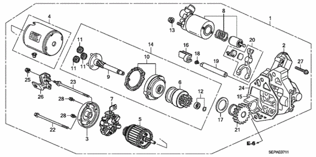 Starter Motor (Mitsubishi) for 2008 Acura TL #0