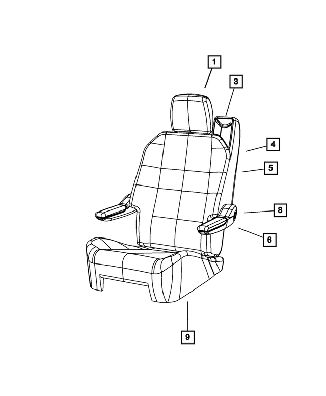 1HU681K5AA - Interior Trim: Plug for Chrysler: Town &amp; Country | Dodge: Grand Caravan Image