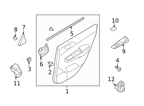 Interior Trim - Rear Door for 2013 Subaru Forester #0