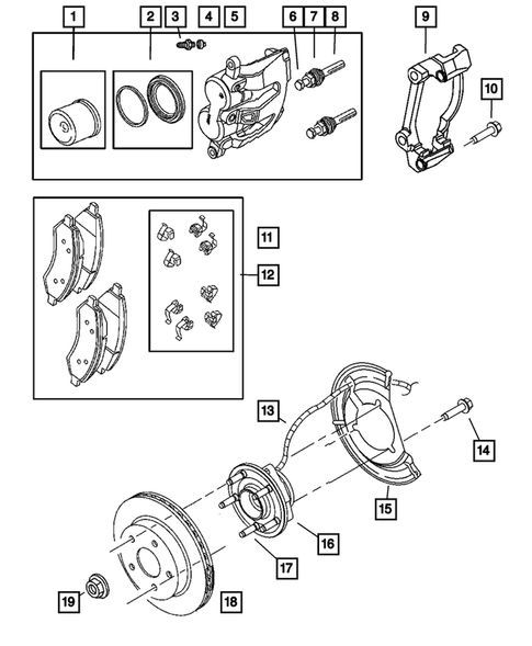 Front Brakes for 2007 Dodge Durango #0