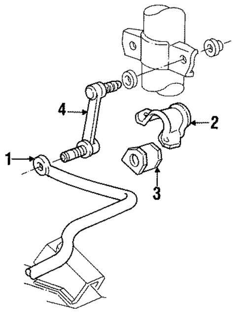 Stabilizer Bar & Components for 1995 Mercury Sable #0