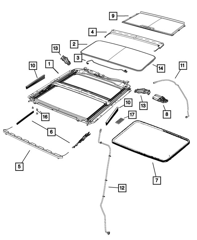 68183937AA - : Sunroof Drain Hose, Left for Mopar Image