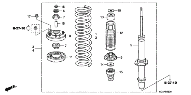 Front Shock Absorber for 2007 Honda Accord #0