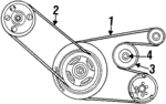 4668276AB - Cooling System: Drive Belt for Chrysler: Sebring Image