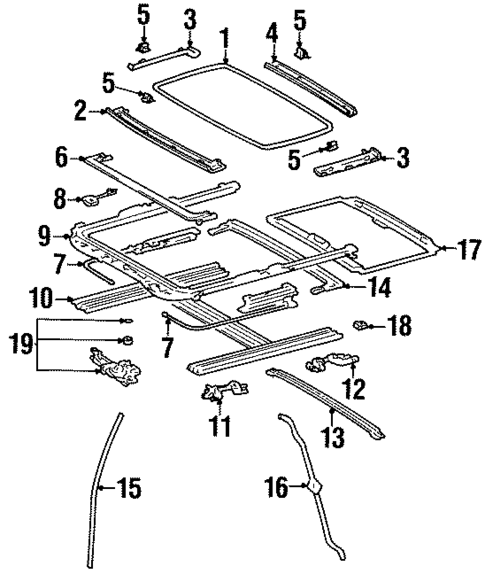 Sunroof for 1998 Toyota Avalon #0